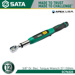 SATA SC96525 3/8" Dr. Electronic Torque Wrench 27-135N.m