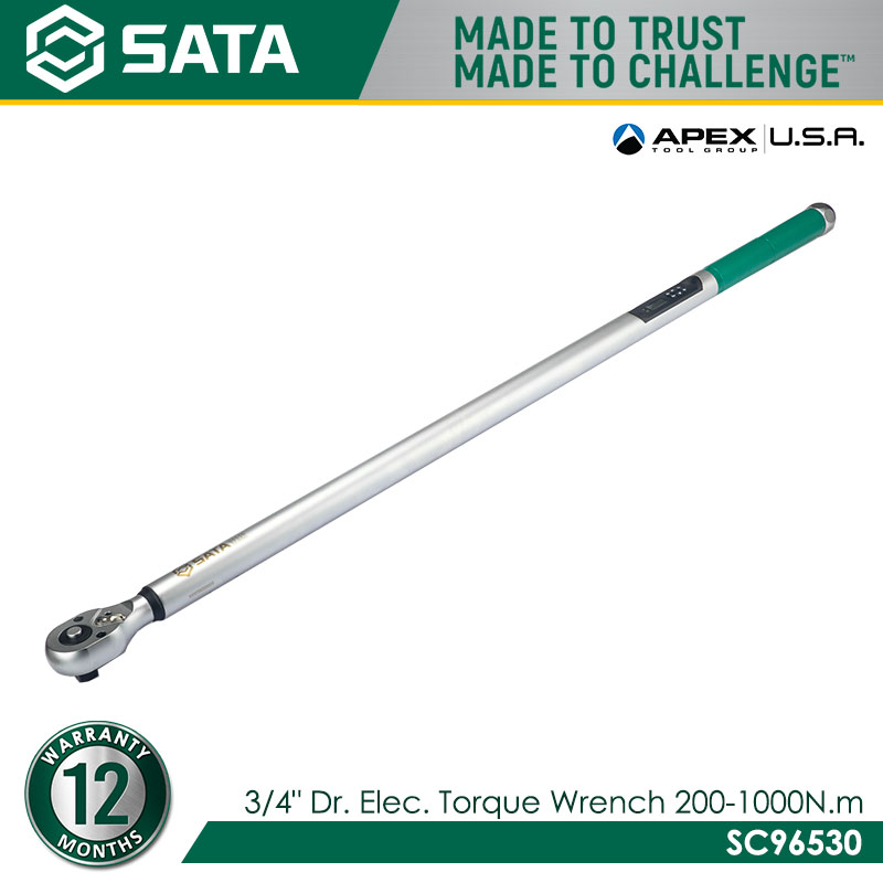 SATA SC96530 3/4" Dr. Elec. Torque Wrench 200-1000N.m