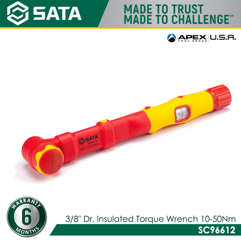 SATA SC96612 3/8" Dr. Insulated Torque Wrench 10-50Nm - Image 2