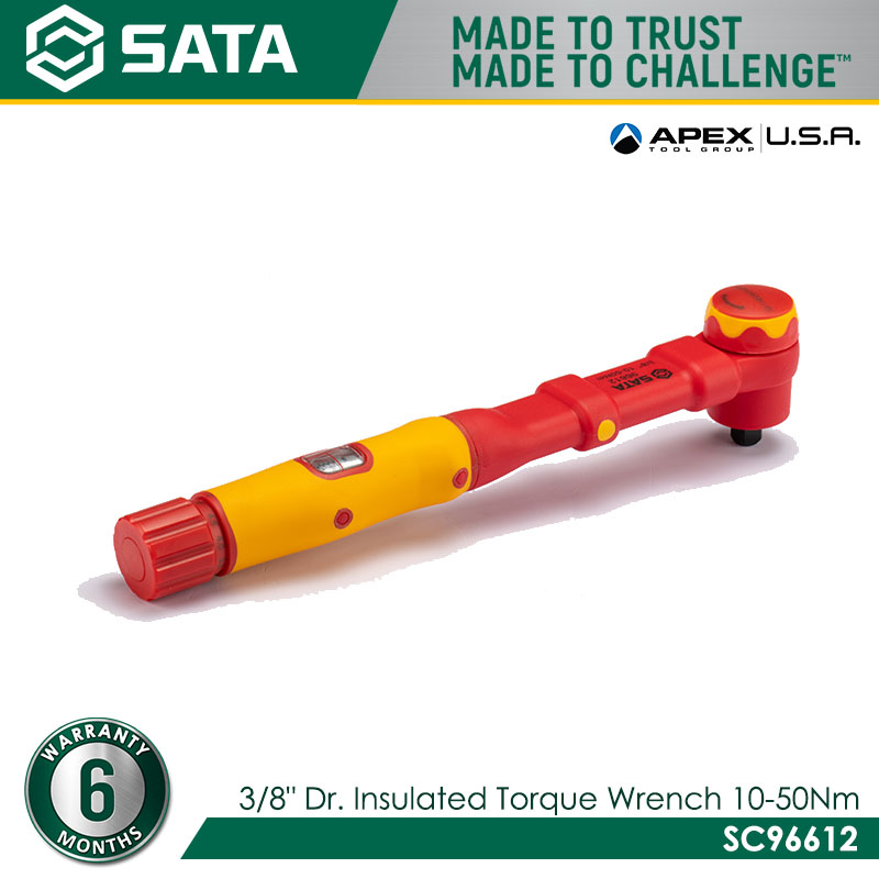 SATA SC96612 3/8" Dr. Insulated Torque Wrench 10-50Nm - Image 3