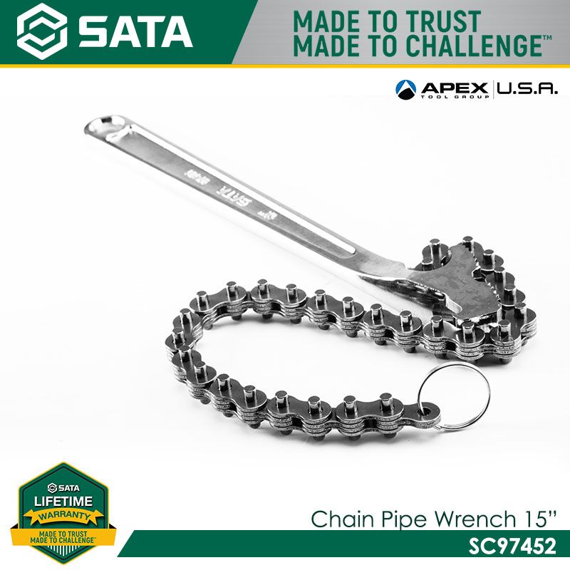 SATA SC97452 Chain Pipe Wrench 15"