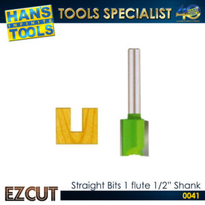 EZ CUT Straight Bits 1 Flute 1/2" Shank