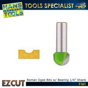 EZ CUT Roman Ogee Bits with Bearing 1/4" Shank