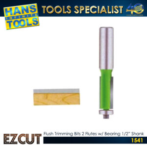 EZ CUT Flush Trimming Bits 2 Flutes with Bearing 1/2" Shank