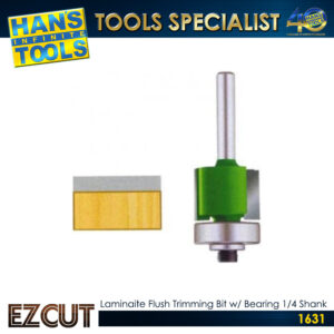 EZ CUT 1631 Laminate Flush Trimming Bit with Bearing 1/4" Shank