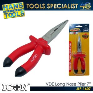 ICON JLP-1607 VDE Long Nose Plier 7"