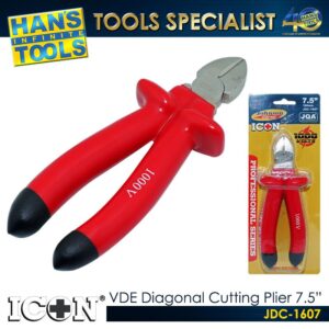 ICON JDC-1607 VDE (Insulated) Diagonal Plier 7.5"