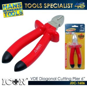 ICON JDC-1606 VDE (Insulated) Diagonal Plier 6"