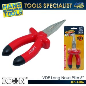 ICON JLP-1606 VDE Long Nose Plier 6"