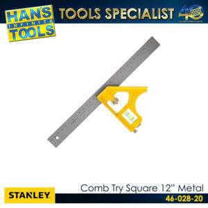 Stanley 46-028-20 Comb Try Square 12" Metal