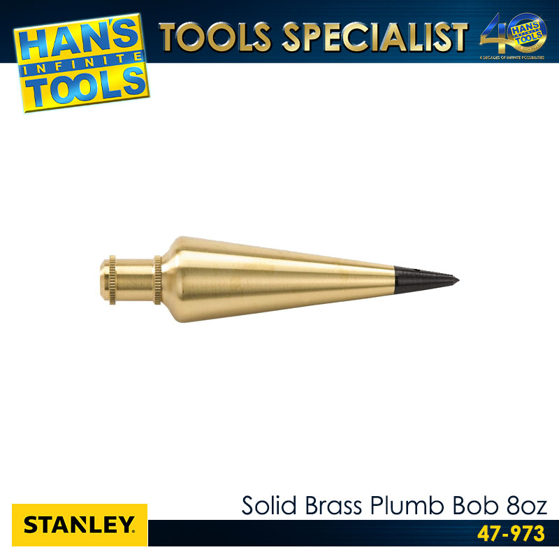 Stanley 47-973 Solid Brass Plumb Bob 8oz - Image 3