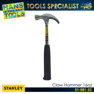 Stanley 51-081-23 Claw Hammer Steel Handle 16oz