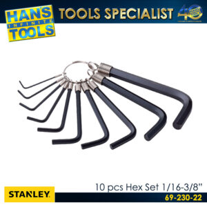 Stanley 69-230-22 10pcs Hex Set 1/16-3/3/8"