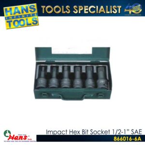 Hans 866016-6A Impact Hex Bit Socket [1/2-1"] SAE