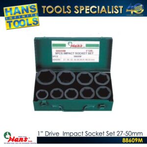 Hans 88609M 1" Drive Impact Socket Set [27-50mm]
