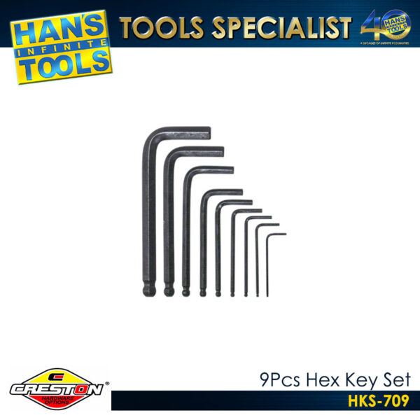 Creston HKS-709 9Pcs Hex Key Set - HANS INFINITE TOOLS