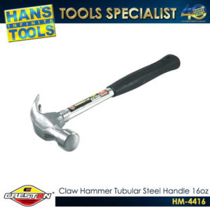Creston HM-4416 Claw Hammer Tubular Steel Handle 16 oz