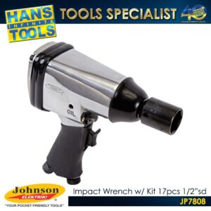 Johnson Elektrik JP7808 Impact Wrench 1/2" w/Kit 17Pc