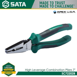 SATA SC72202B High Leverage Combination Pliers 7"