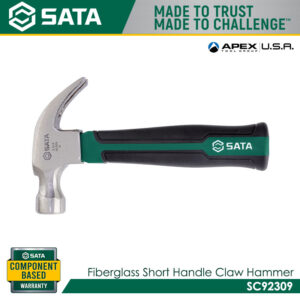SATA SC92309 Fiberglass Short Handle Claw Hammer