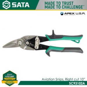 SATA SC93102A Aviation Snips, Right Cut 10"