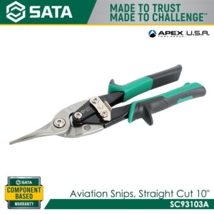 SATA SC93103A Aviation Snips, Straight Cut 10"