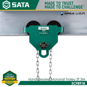 SATA SC98918 Hand Geared Monorail Trolley 3T 3M