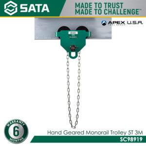 SATA SC98919 Hand Geared Monorail Trolley 5T 3M