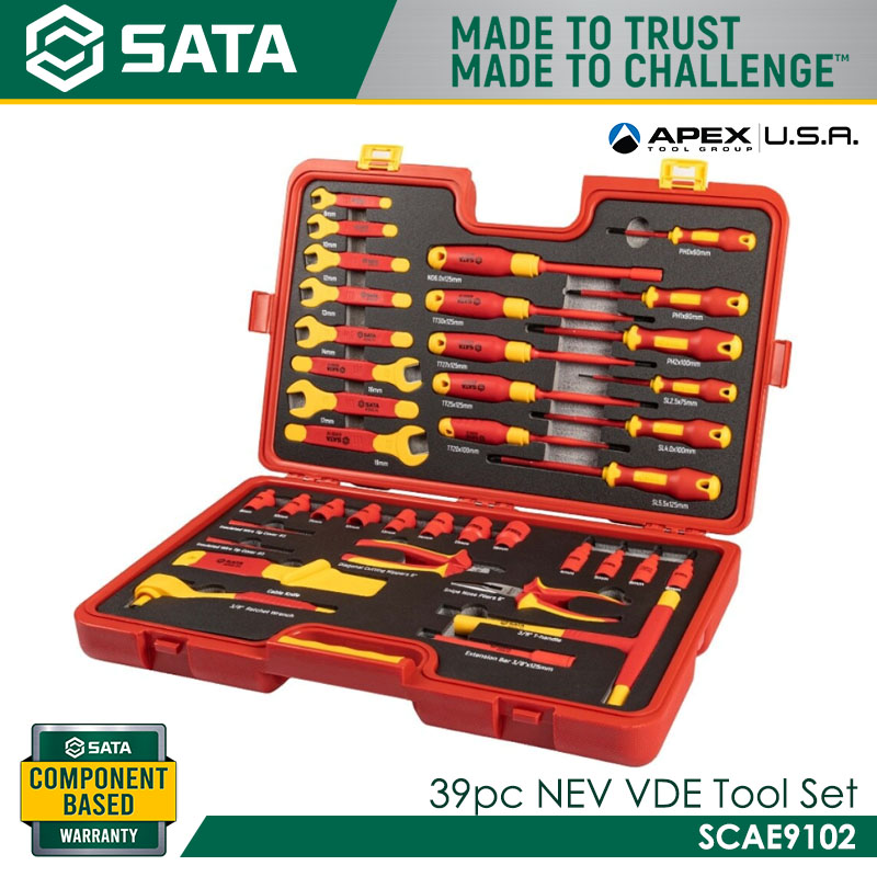 SATA SCAE9102 39pc Nev VDE Tool Set