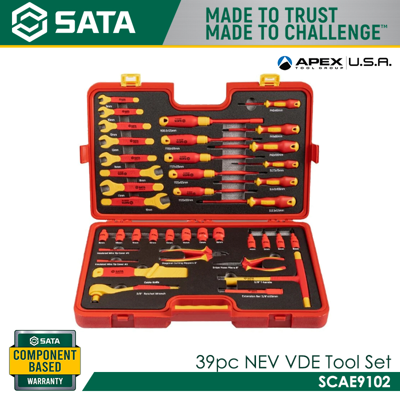 SATA SCAE9102 39pc Nev VDE Tool Set - Image 2