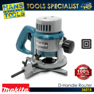 Makita 3601B D-Handle Router 1/4 3/8 1/2" 930 W