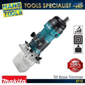 Makita 3712 Tilt Base Trimmer 1/4" Anti-Restart, Soft Start 530 W