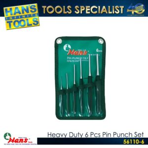 Hans 56110-6 6Pcs. Pin Punch Set Extra Heavy Duty