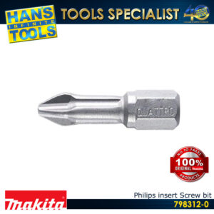 Makita 798312-0 Philips Insert Screw Bit