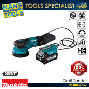 Makita BO003CGZ Battery Powered Variable Speed Random Orbit Sander with Built-InDust Extraction System 40V Max XGT BL AWS 125 mm (5")