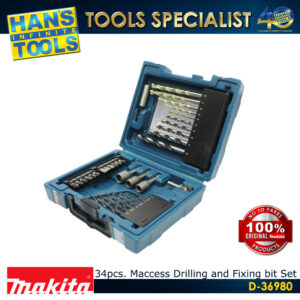 Makita D-36980 34pcs. Maccess Drilling and Fixing Bit Set