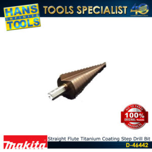 Makita D-46442 Straight Flute Titanium Coating Step Drill Bit 1/4x4-20mm