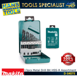 Makita D-54075 13pcs Metal Drill Bit HSS-R Assortment
