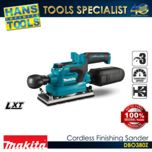 Makita DBO380Z Cordless Finishing Sander with Built-In Dust Extraction System 18V BL 1/3 Sheet [Bare Tool Only]