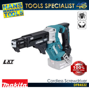Makita DFR453Z Cordless Auto Feed Screwdriver with Silent Clutch 18V LXT BL 0-4, 500 RPM 41 mm (1-5/8") [Bare Tool Only]