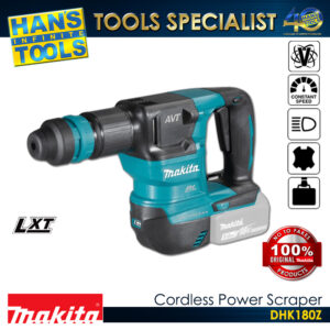 Makita DHK180Z Cordless Power Scraper, SDS-PLUS 18V LVT BL AVT XPT