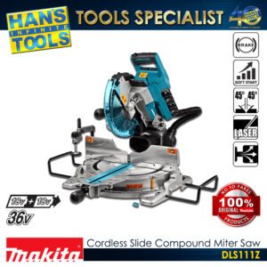 Makita DLS111Z Cordless Slide Compound Miter Saw 18V X2 (36V) LXT BL AWS ADT 260 mm (10-1/4")