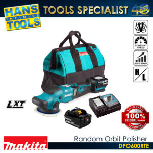 Makita DPO600RTE Cordless Random Orbit Polisher 18V LXT BL XPT 150 mm (6") [KIT SET]