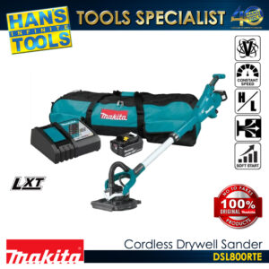 Makita DSL800RTE Cordless Variable Speed Drywall Sander 18V LXT BL AWS XPT 225 mm (8-7/8")