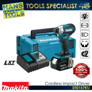 Makita DTD157RTJ Cordless SUB-COMPACT A-mode Impact Driver 18V LXT BL XPT 140 Nm [KIT SET]