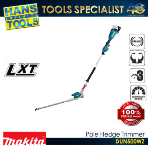 Makita DUN500WZ Cordless 500mm Pole Hedge Trimmer 18V LXT BL XPT [Battery and Charger are Sold Separately]