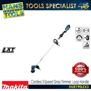 Makita DUR190LZX3 Cordless 3-Speed Grass Trimmer Loop Handle 18V LXT BL ADT AFT