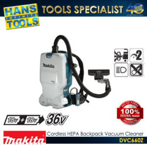Makita DVC660Z Cordless HEPA Backpack Vacuum Cleaner 18V X2 (36V) LXT Brushless [Battery and Charger are Sold Separately]