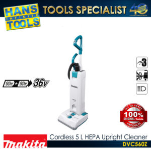 Makita DVC560Z Cordless 5 L HEPA Upright Cleaner 18V X2 (36V) LXT BL XPT [Battery and Charger are Sold Separately]