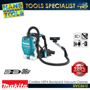 Makita DVC261Z Cordless HEPA Backpack Vacuum Cleaner 18V X2 (36V) LXT BL XPT [Battery and Charger are Sold Separately]